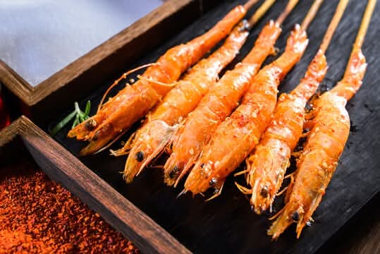 D10. 大虾串 / Grilled Shrimp (4)